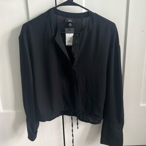 Black Massimo long sleeve crop top